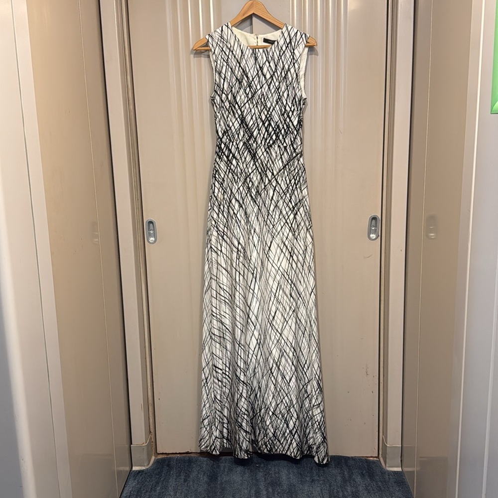 BCBG floor length open back dress